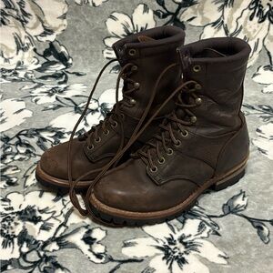 Golden Retriever Women’s Vintage Leather Workboots